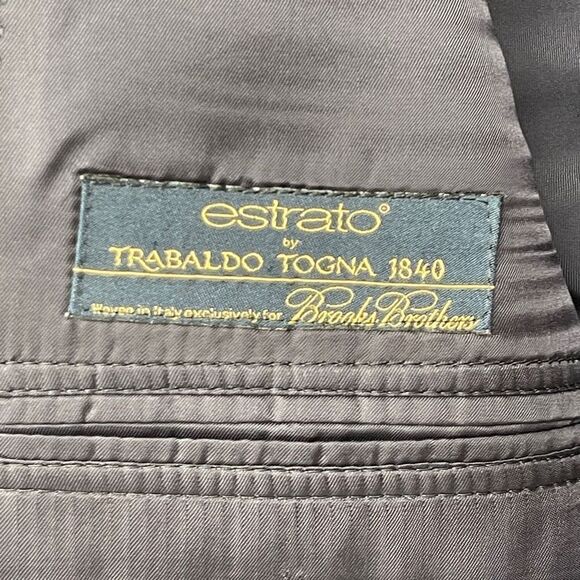Brooks Brothers Estrato by Trabaldo Togna Men's Blazer Coat Size 45R/W40 - Picture 5 of 9